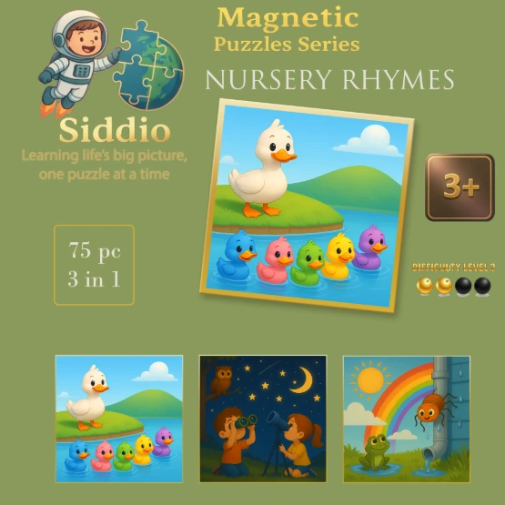 Nursery Rhymes Magnetic Puzzle Series (Set of 3)